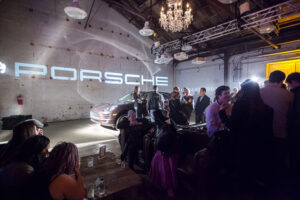 Crowd at the Porsche event.